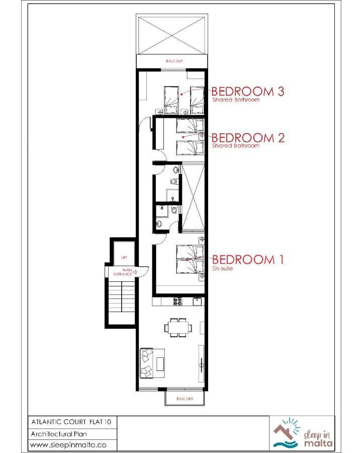 F10 Modern And Bright Apartment In Malta Msida Esterno foto
